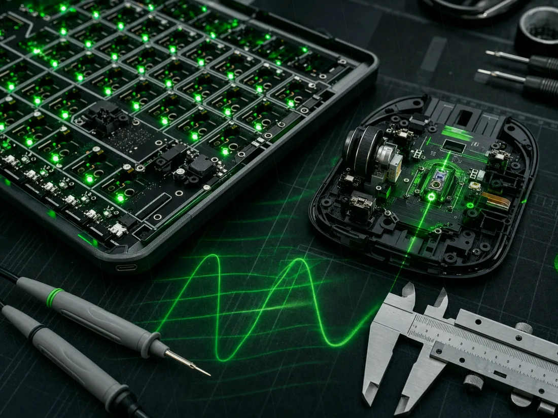 电竞外设PCB拆解与测试仪器